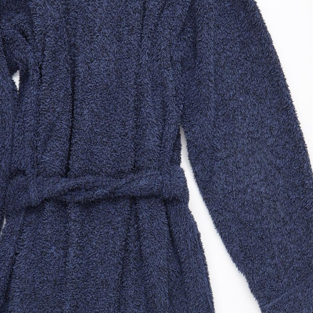 Marks and Spencer Mens Blue Solid   Robe Size M