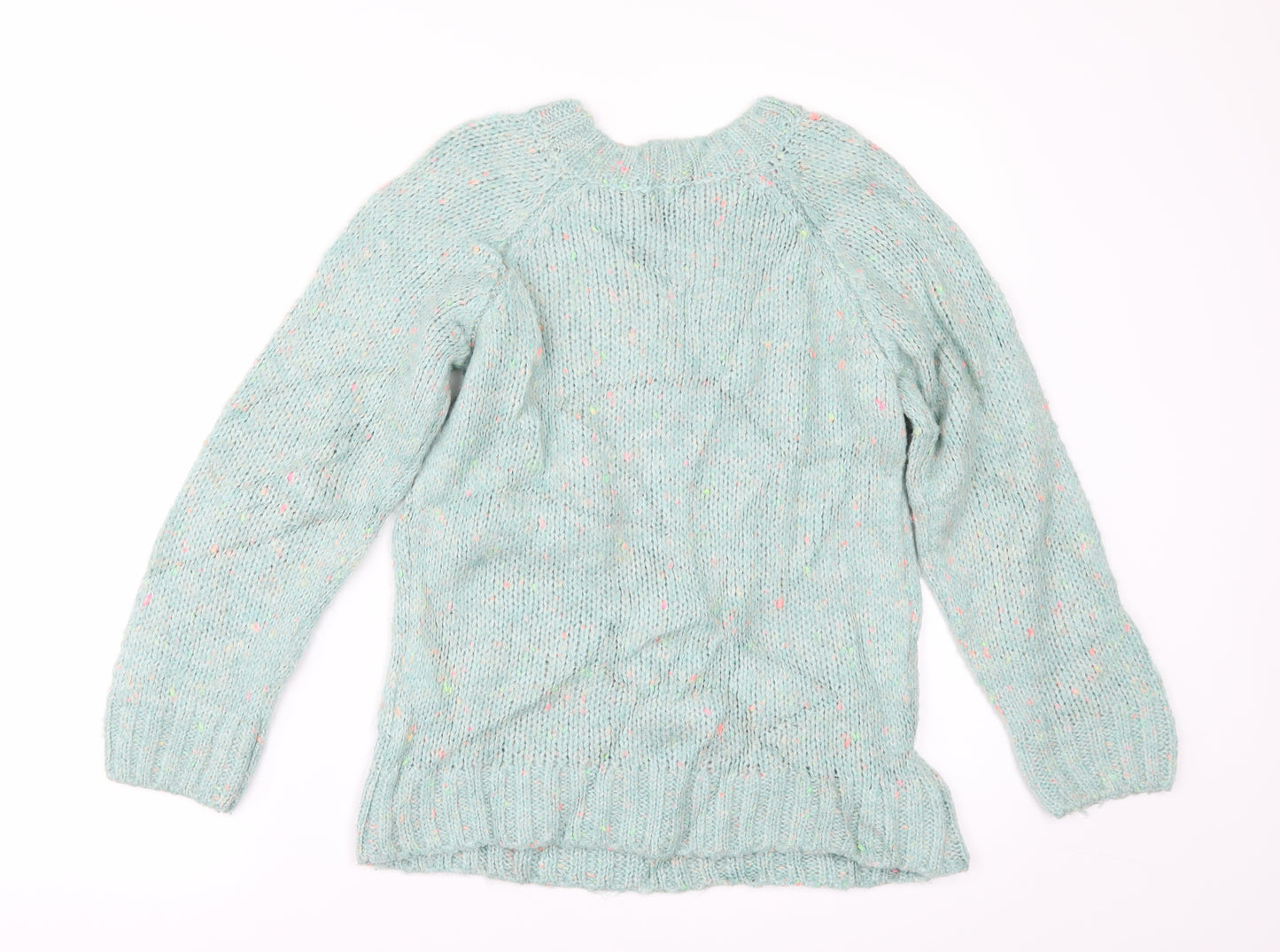 F&F Girls Green   Pullover Jumper Size 9-10 Years