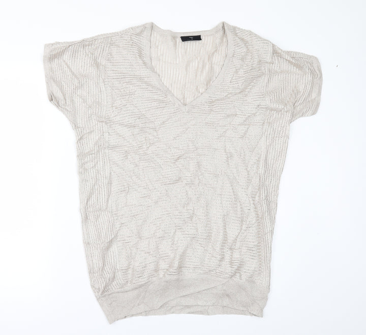 Wallis Womens Gold Pullover Jumper Size M
