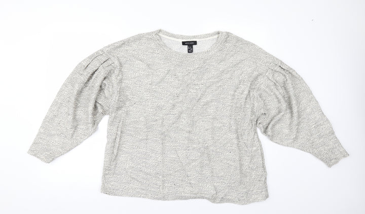 New Look Womens Grey   Pullover Jumper Size M  - PUFF SLEEVE