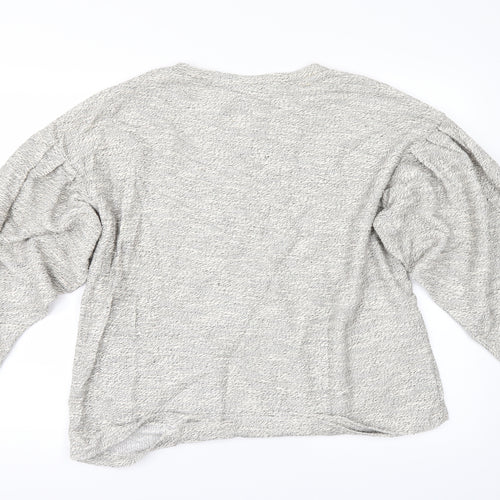 New Look Womens Grey   Pullover Jumper Size M  - PUFF SLEEVE