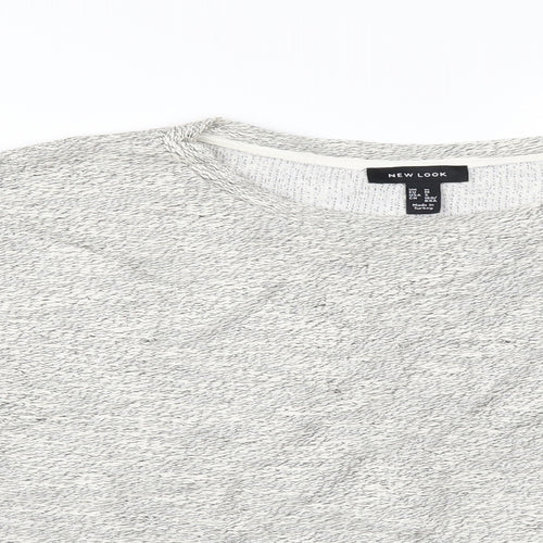 New Look Womens Grey   Pullover Jumper Size M  - PUFF SLEEVE