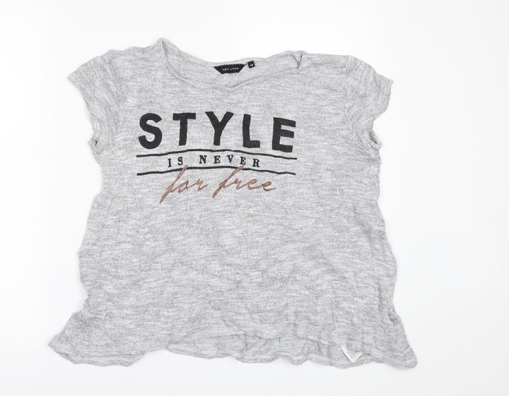 New Look Womens Grey   Basic T-Shirt Size 10