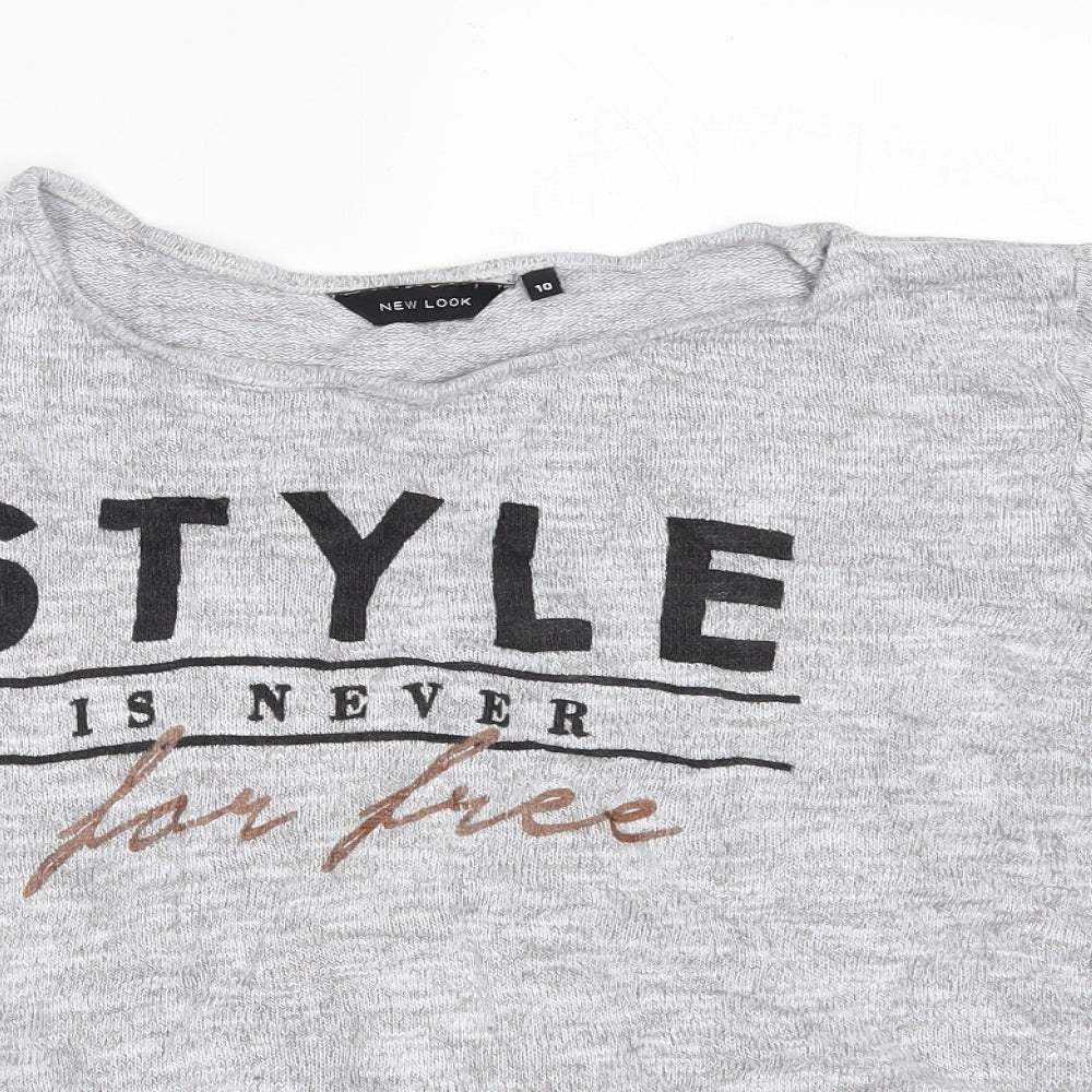 New Look Womens Grey   Basic T-Shirt Size 10