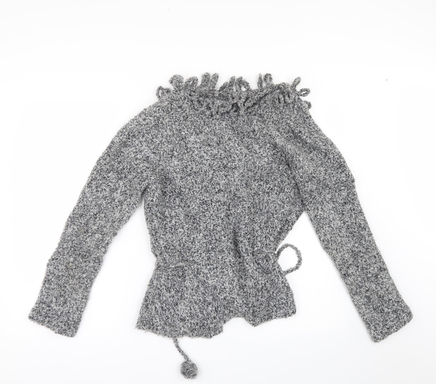 EWM Womens Grey   Cape Jumper Size S