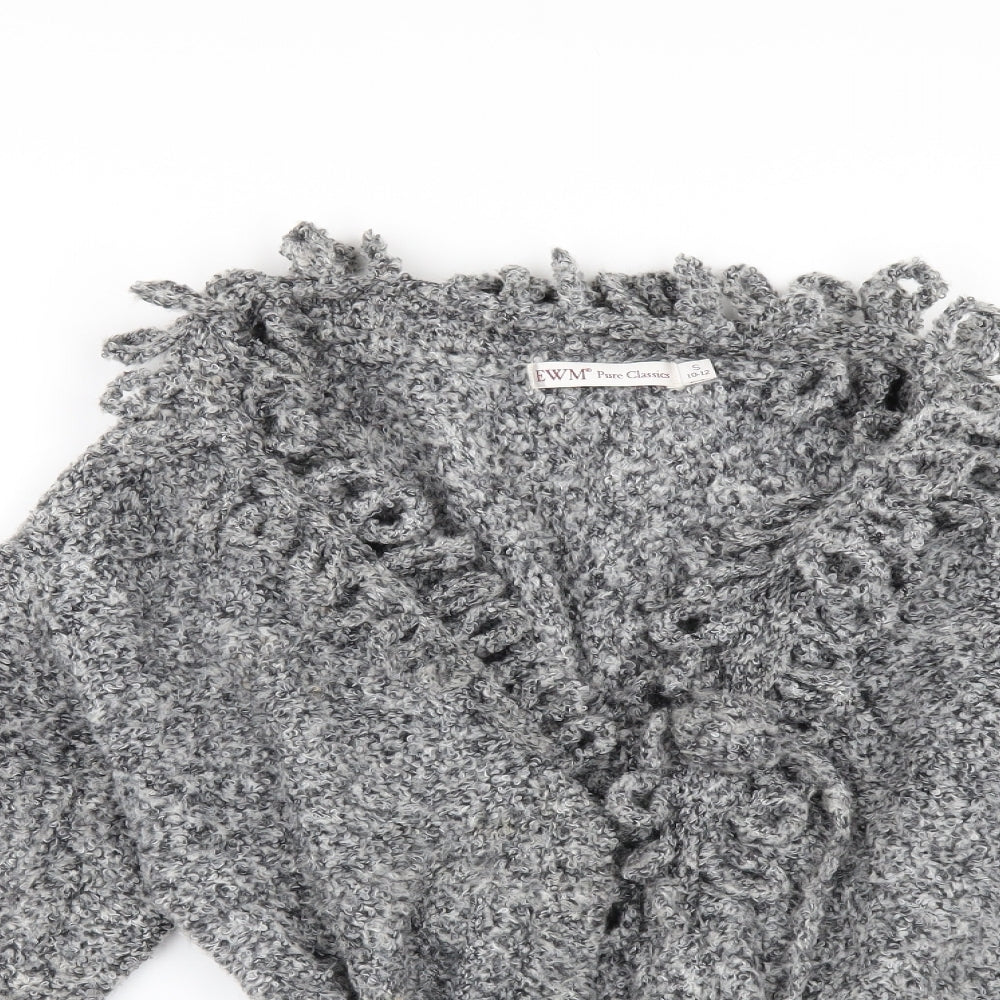 EWM Womens Grey   Cape Jumper Size S