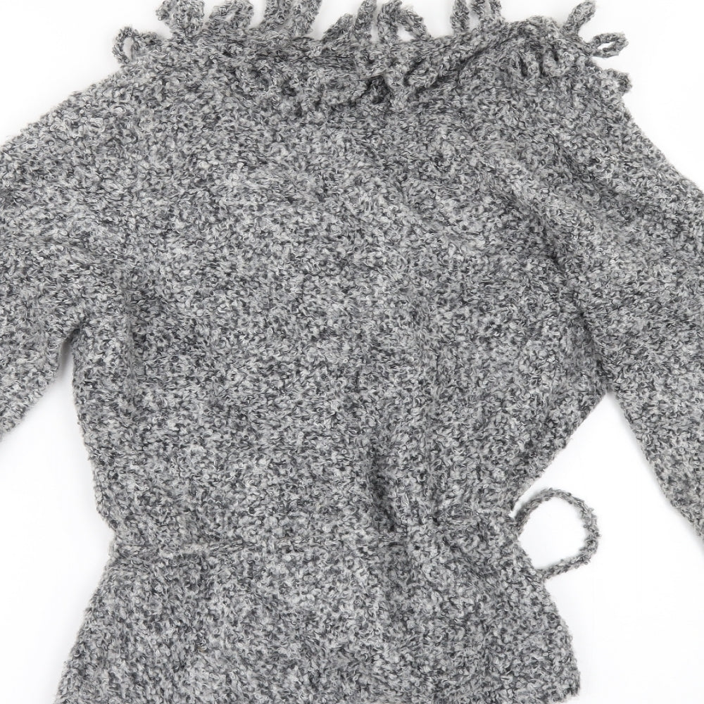 EWM Womens Grey   Cape Jumper Size S