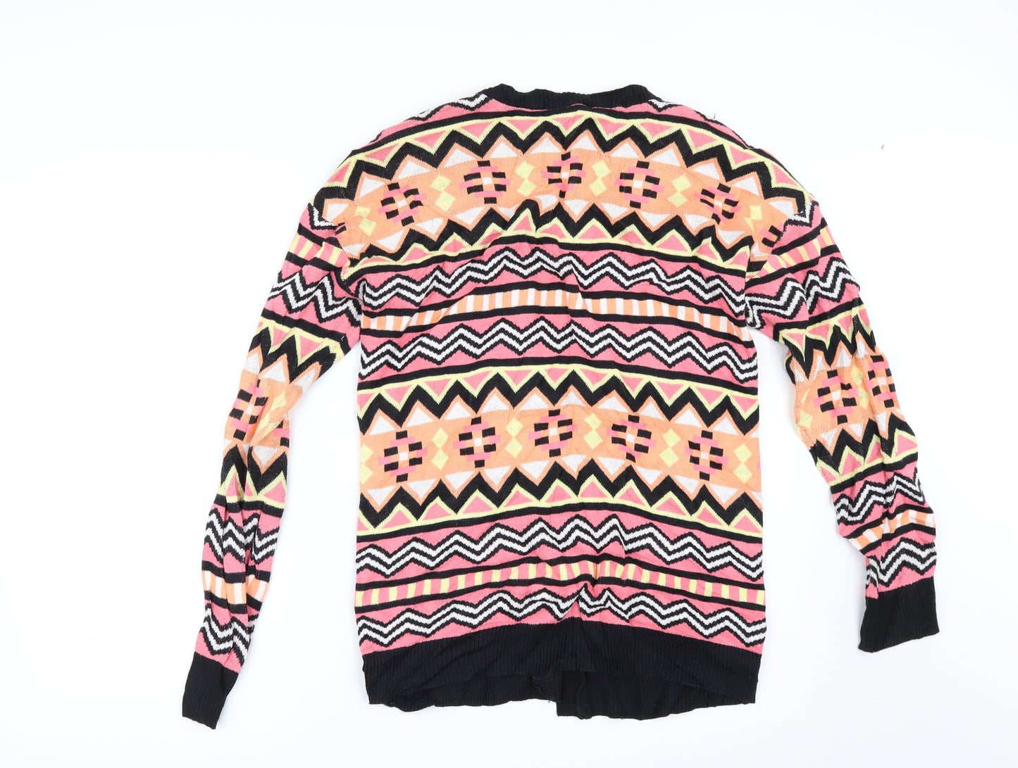 H&M Womens Multicoloured Geometric  Cardigan Jumper Size S