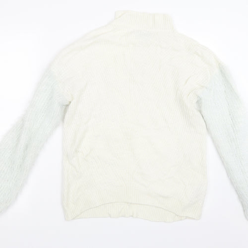 Primark Womens White  Knit Pullover Jumper Size 10
