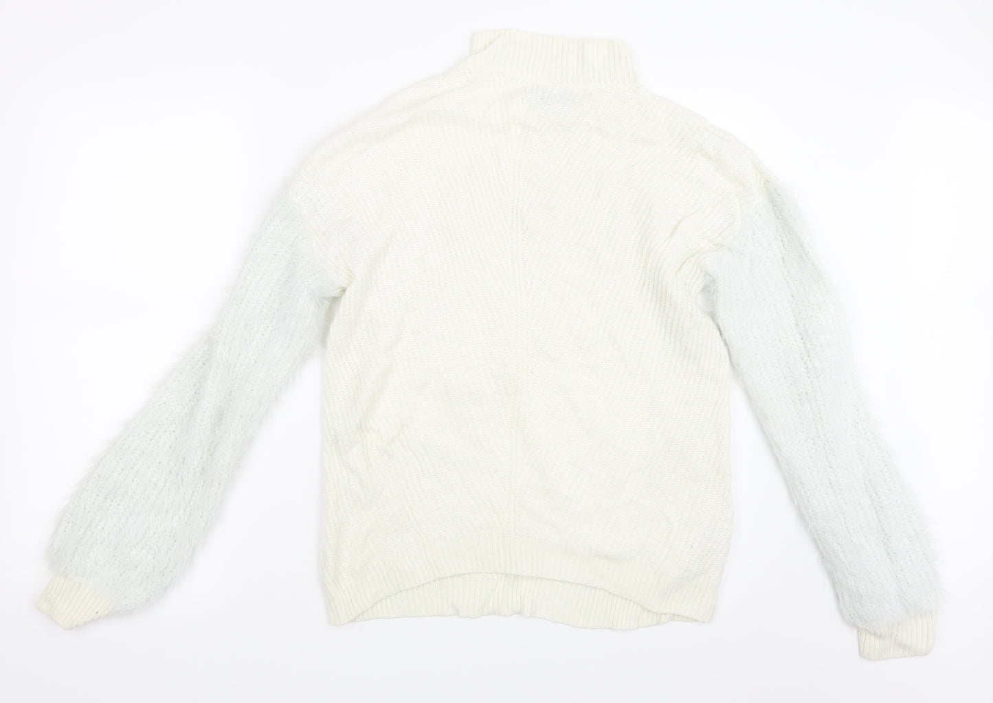 Primark Womens White  Knit Pullover Jumper Size 10
