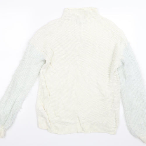 Primark Womens White  Knit Pullover Jumper Size 10