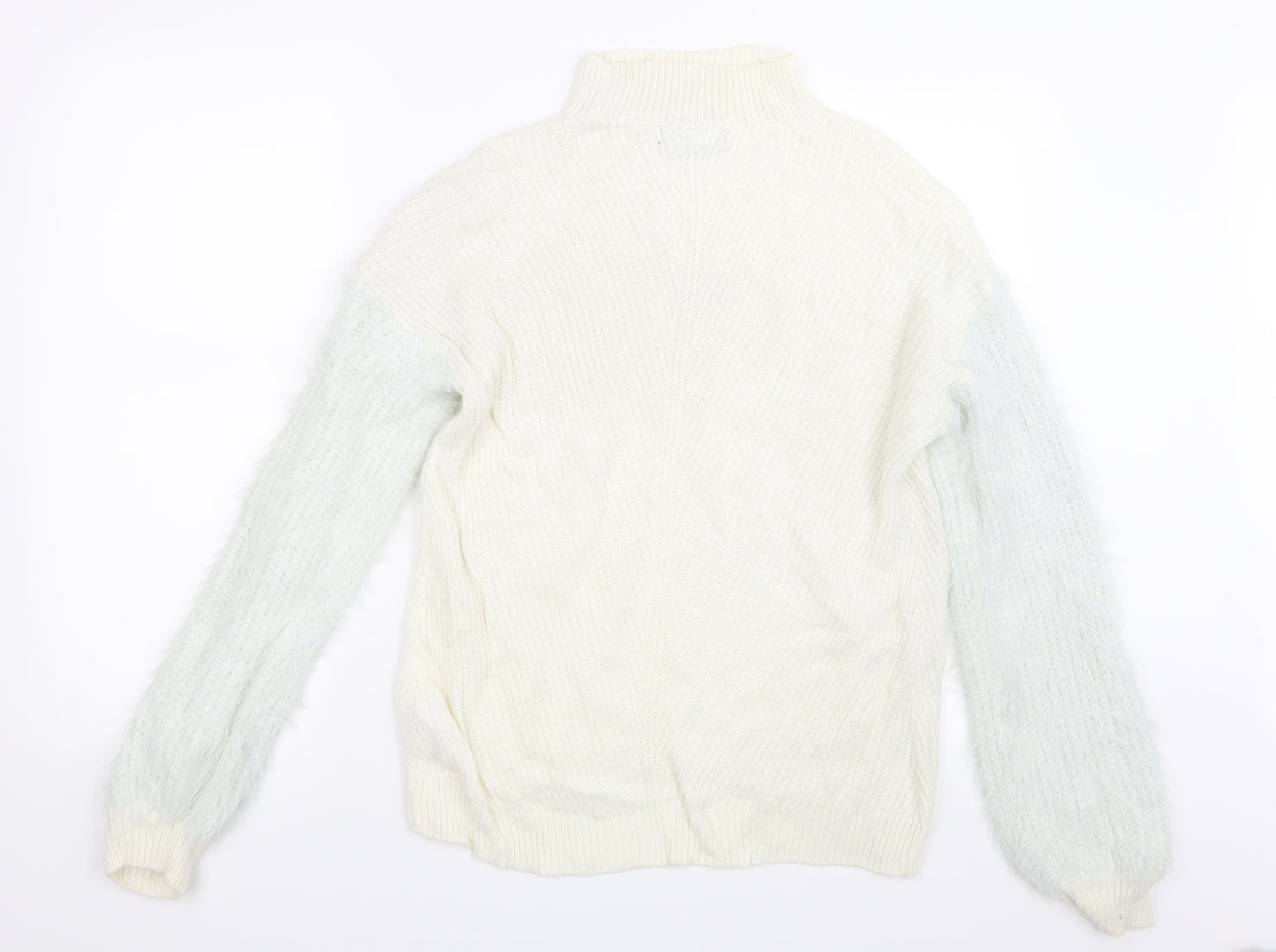 Primark Womens White  Knit Pullover Jumper Size 10