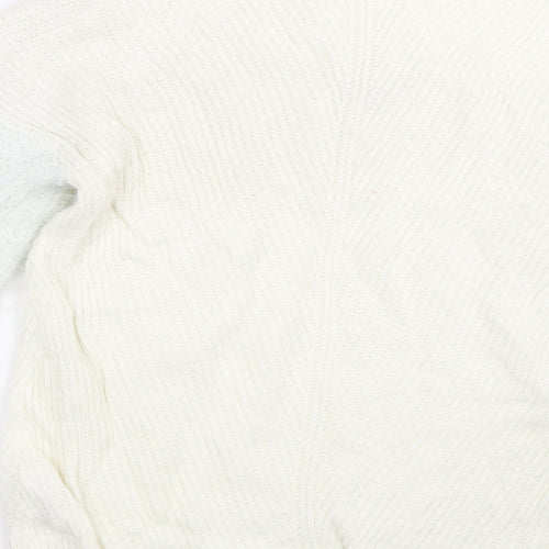 Primark Womens White  Knit Pullover Jumper Size 10
