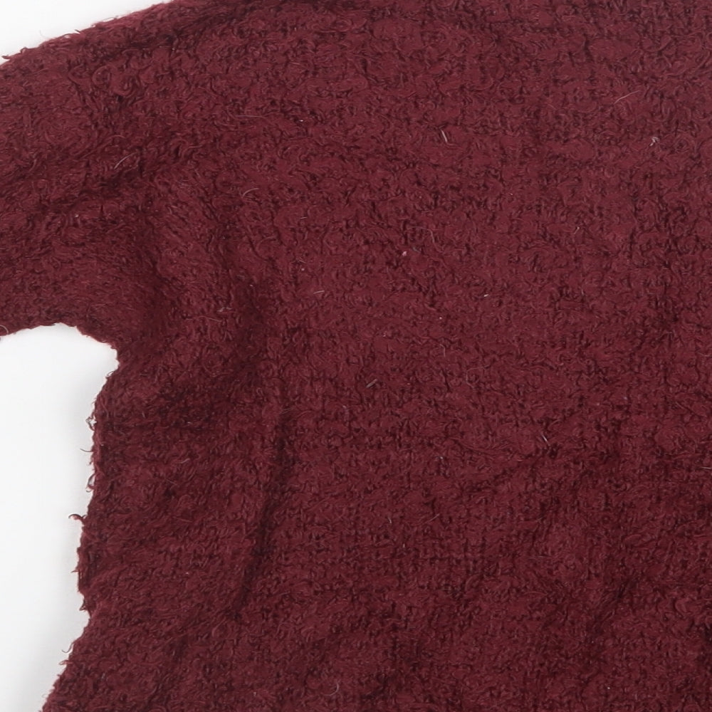 F&F Girls Red  Knit Pullover Jumper Size 4-5 Years