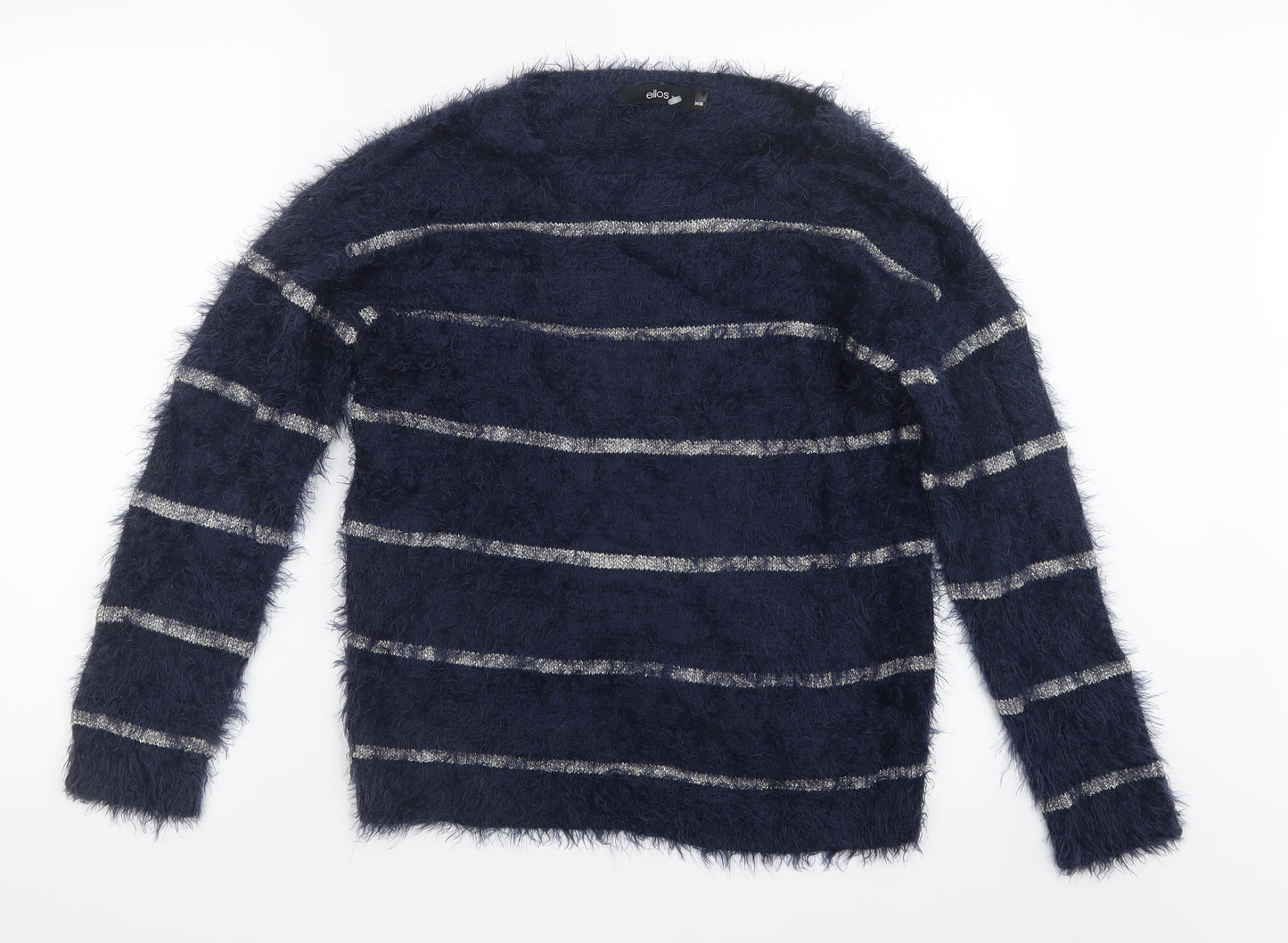 Ellos Womens Blue  Knit Pullover Jumper Size 6