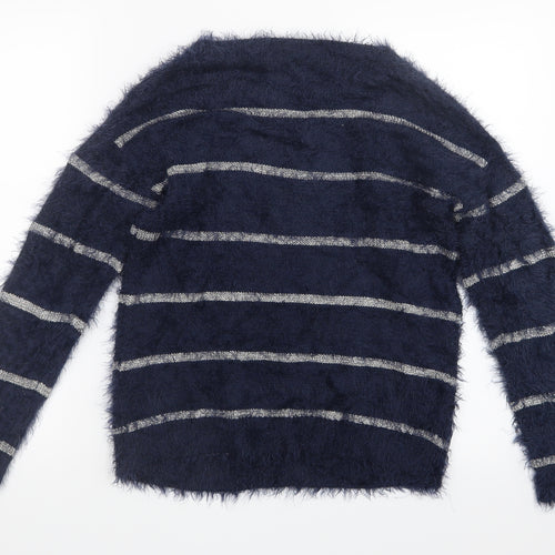 Ellos Womens Blue  Knit Pullover Jumper Size 6