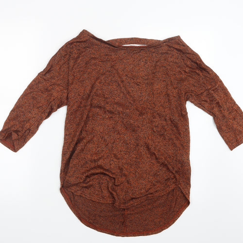 Miss Selfridge Womens Orange   Basic T-Shirt Size 8