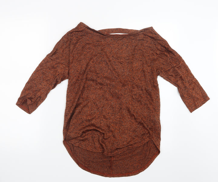 Miss Selfridge Womens Orange Basic T-Shirt Size 8