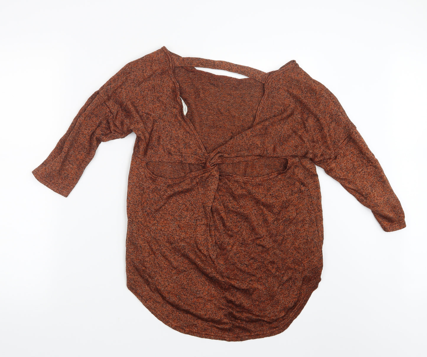 Miss Selfridge Womens Orange   Basic T-Shirt Size 8