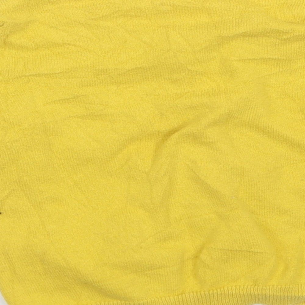 H&M Girls Yellow  Knit Cardigan Jumper Size 3-4 Years