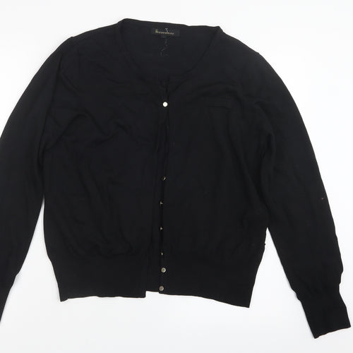 Incorporatewear Womens Black  Knit Cardigan Jumper Size L