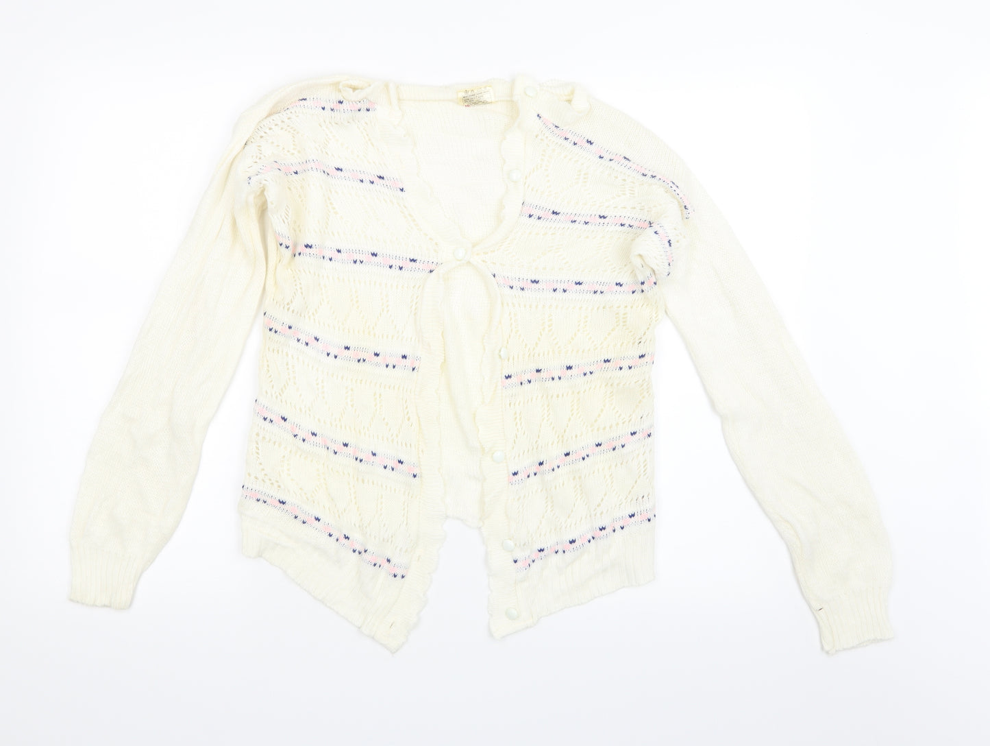 Glen Womens Ivory  Knit Cardigan Jumper Size M