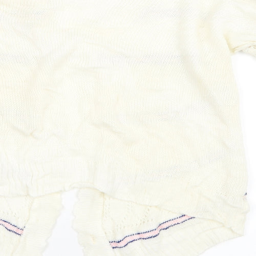 Glen Womens Ivory  Knit Cardigan Jumper Size M