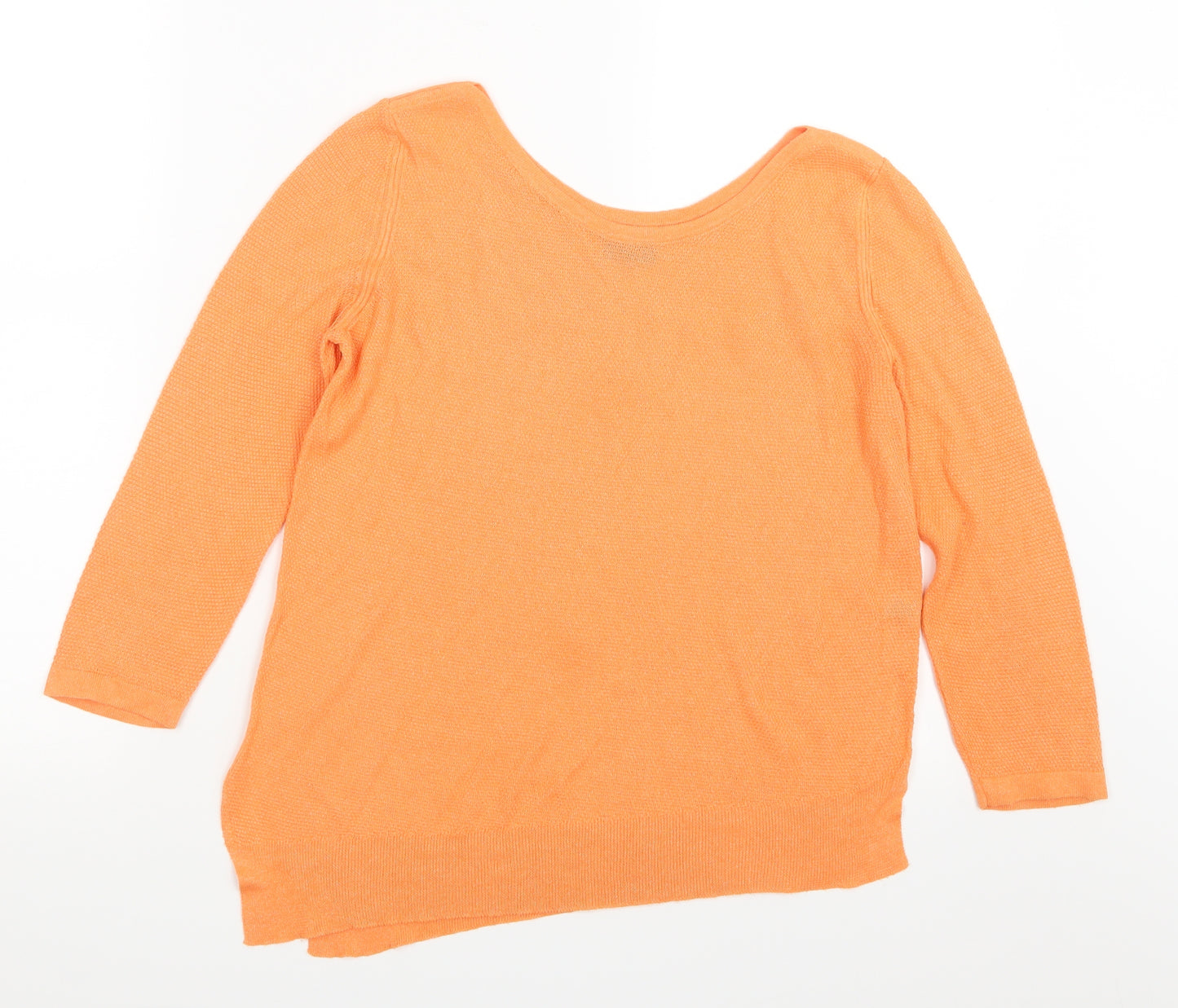 Massimo Dutti Womens Orange   Basic T-Shirt Size S