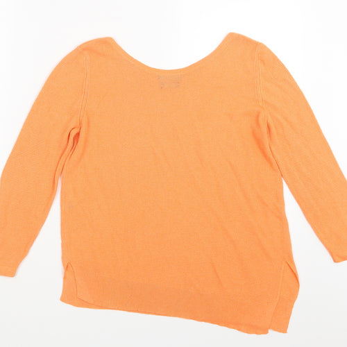 Massimo Dutti Womens Orange   Basic T-Shirt Size S