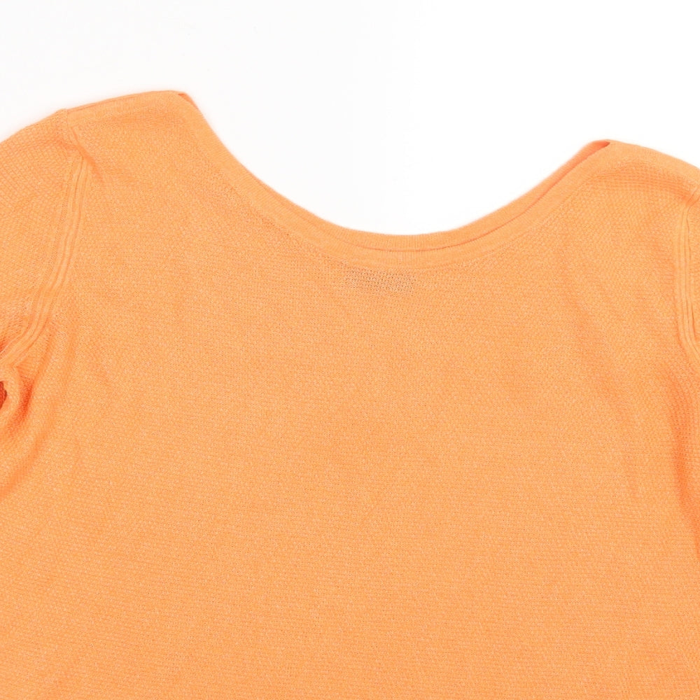 Massimo Dutti Womens Orange   Basic T-Shirt Size S