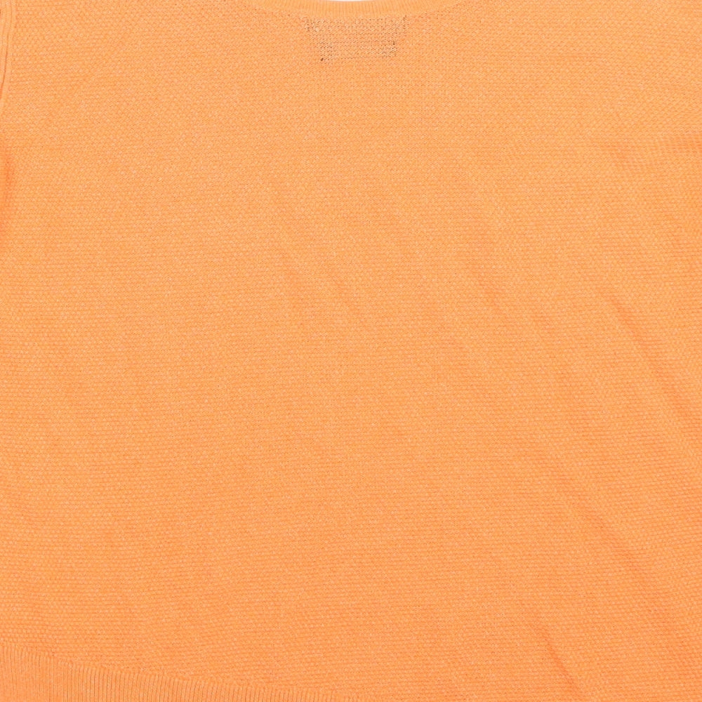 Massimo Dutti Womens Orange   Basic T-Shirt Size S