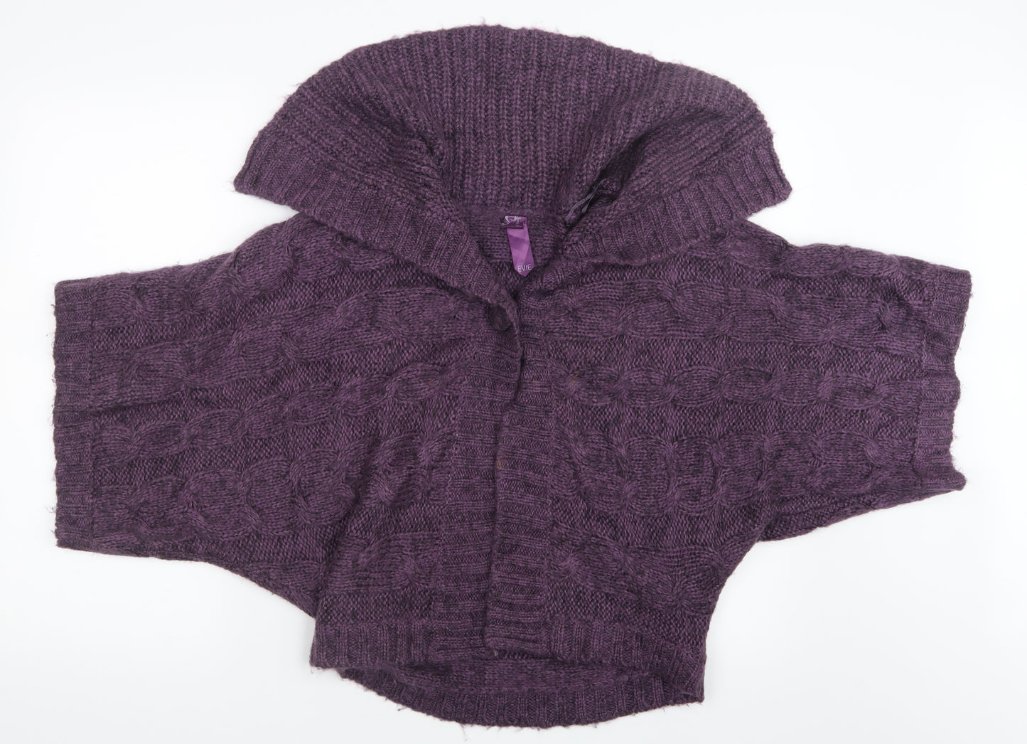 E-vie Womens Purple  Knit Cardigan Jumper Size 10