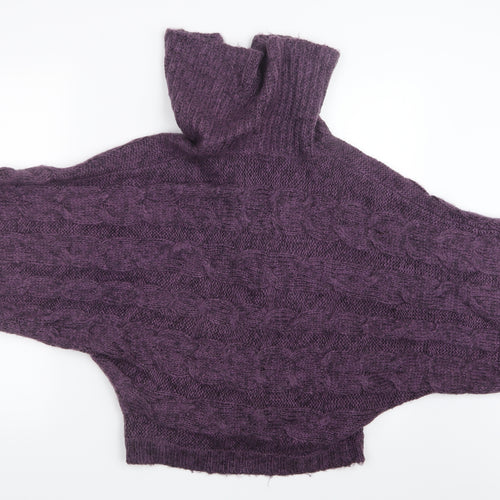 E-vie Womens Purple  Knit Cardigan Jumper Size 10