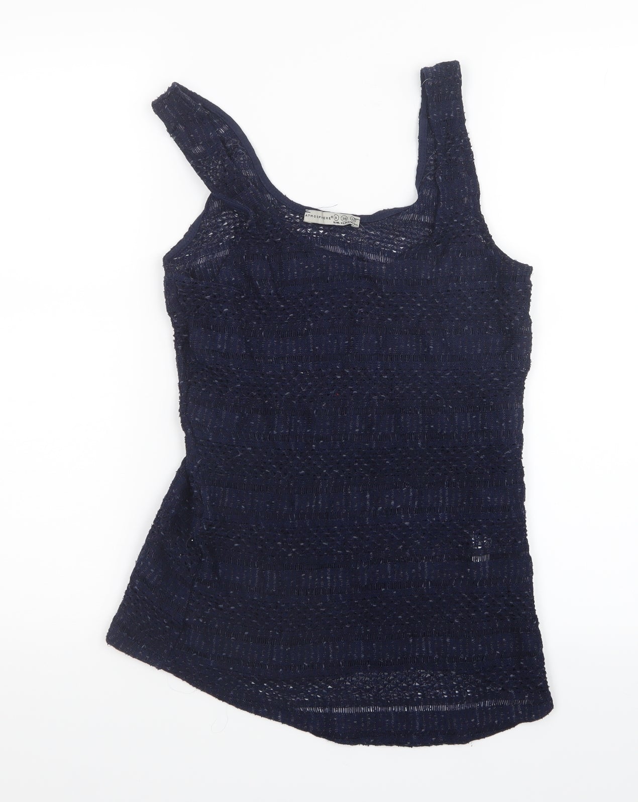 Atmosphere Womens Blue  Knit Basic Tank Size 8