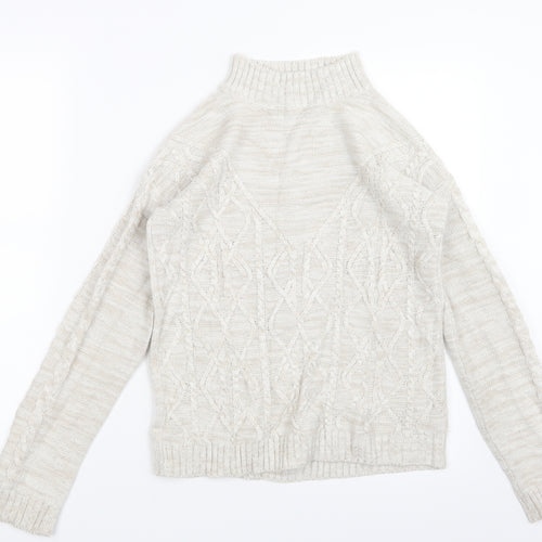 Papaya Womens Beige  Knit Pullover Jumper Size S