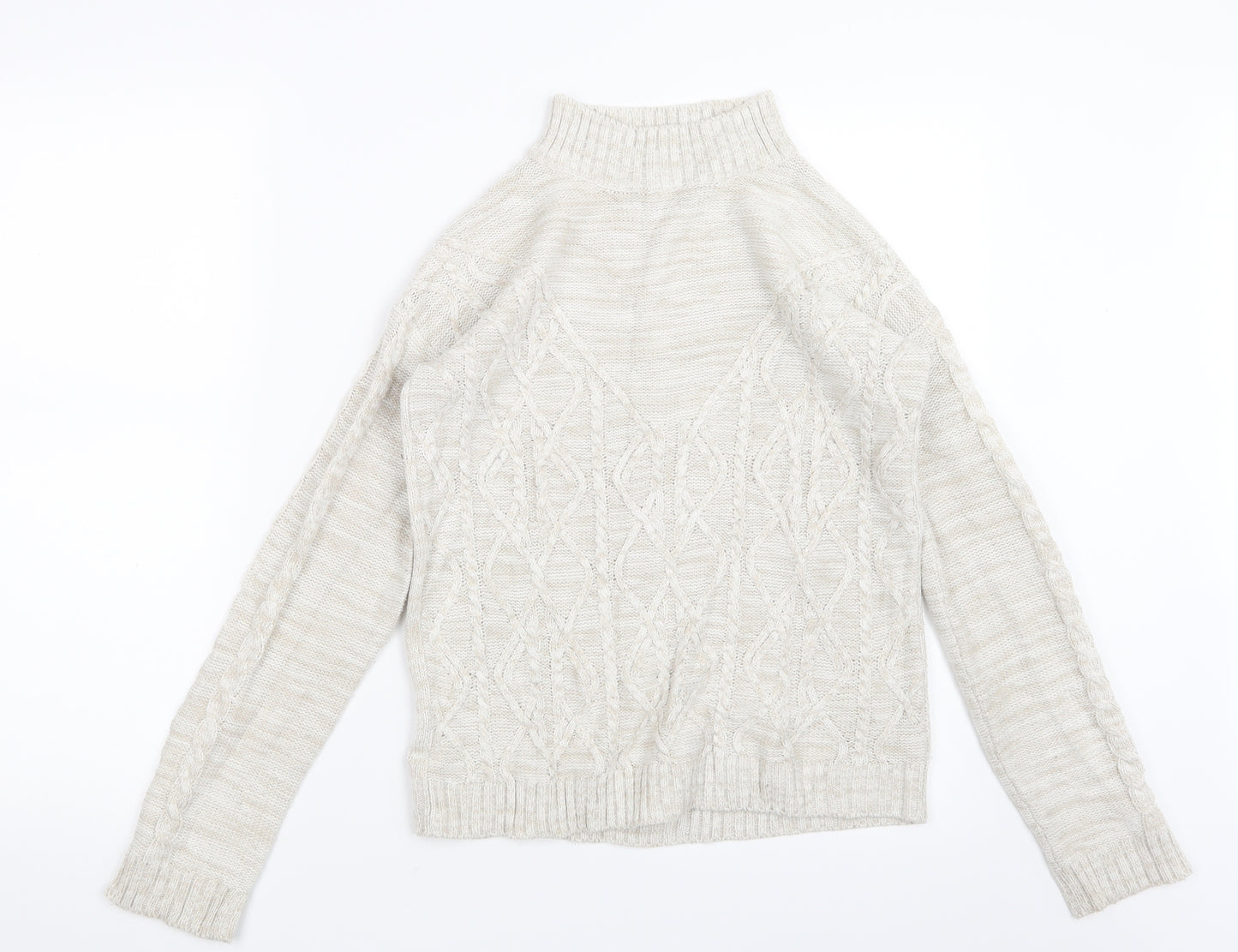 Papaya Womens Beige  Knit Pullover Jumper Size S