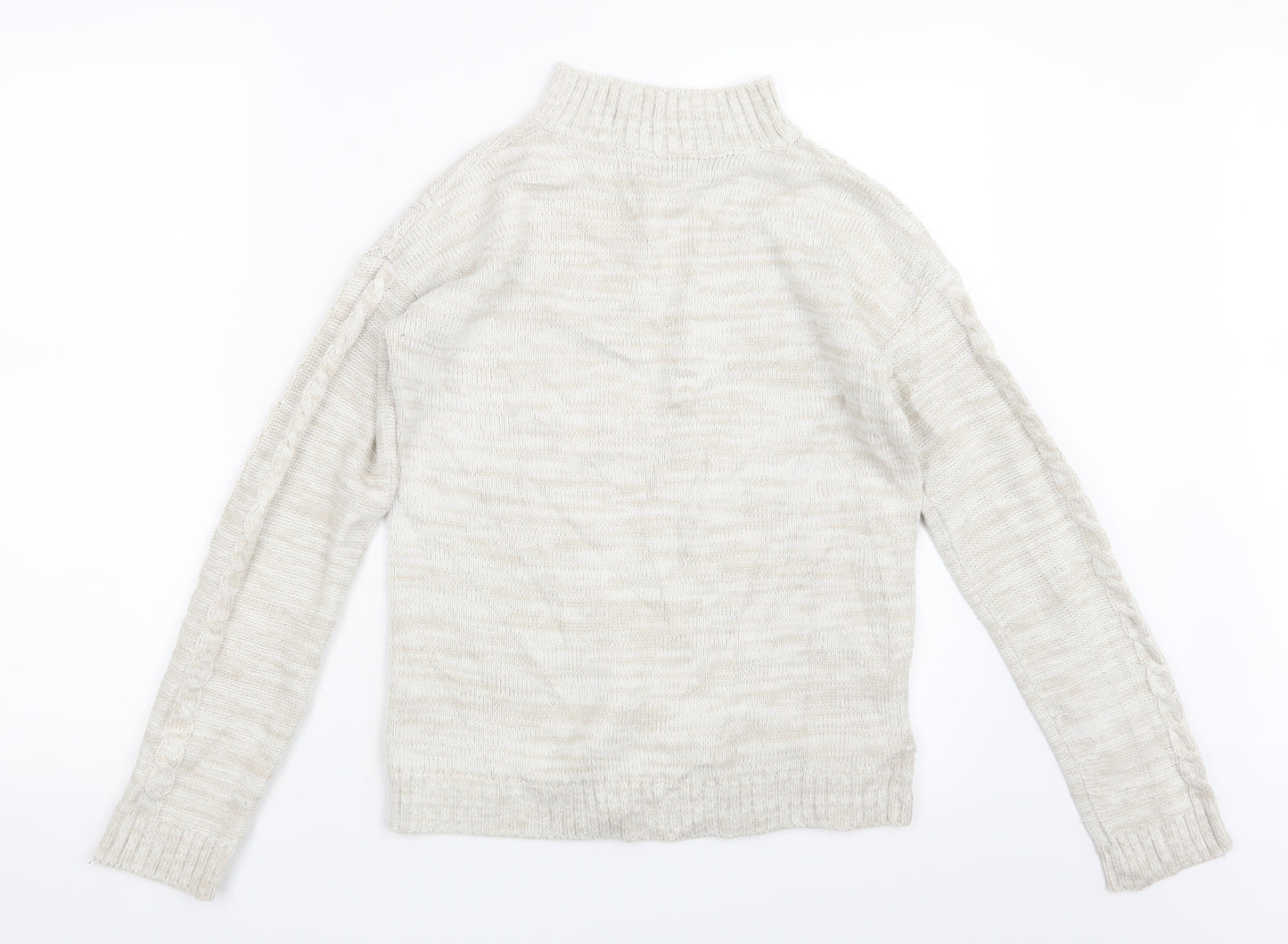 Papaya Womens Beige  Knit Pullover Jumper Size S