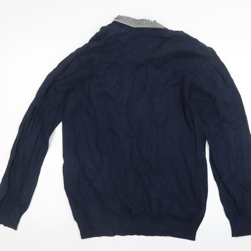 Sand Stone Mens Blue  Knit Pullover Jumper Size S