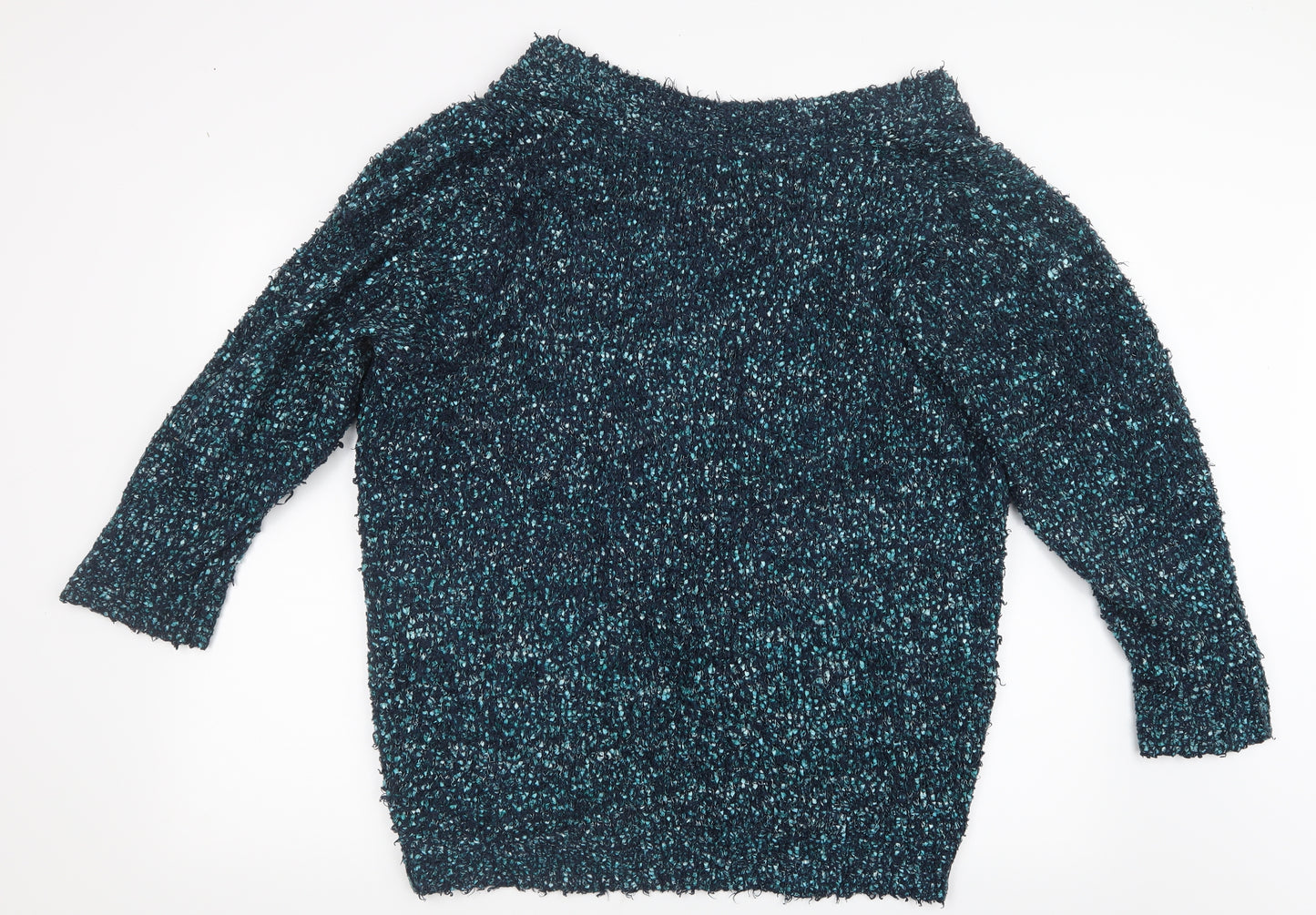 Bm Collection Womens Blue  Knit Cardigan Jumper Size XL