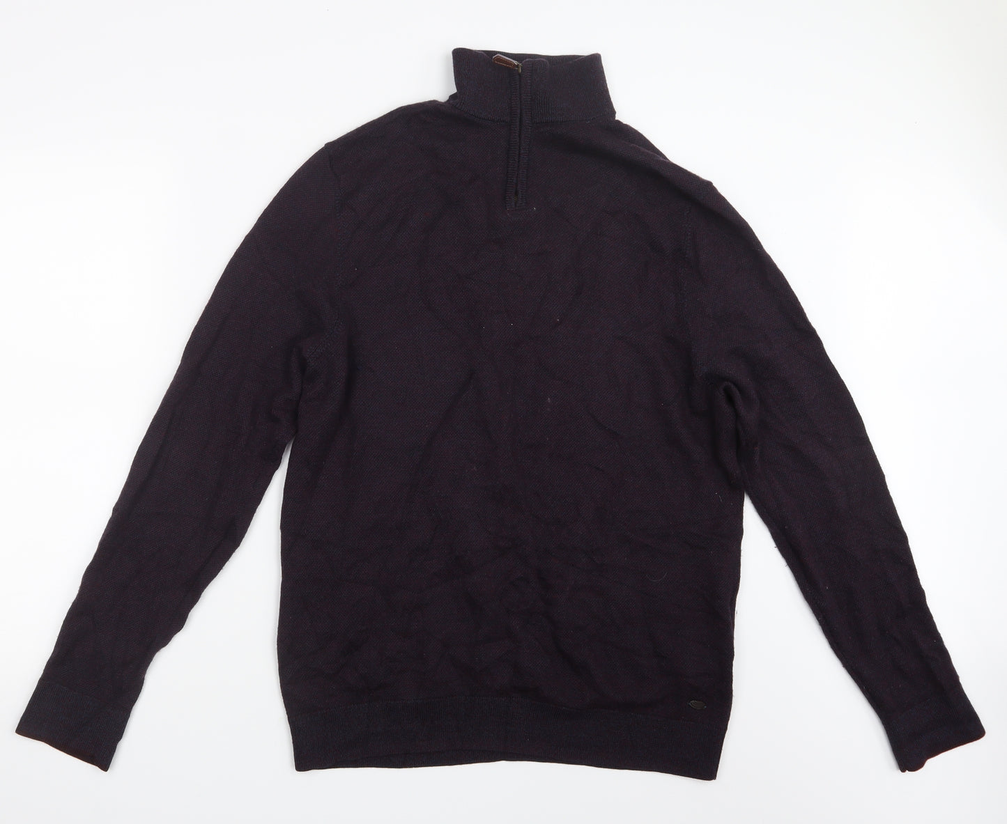 White Stuff Mens Purple  Knit Pullover Sweatshirt Size XL