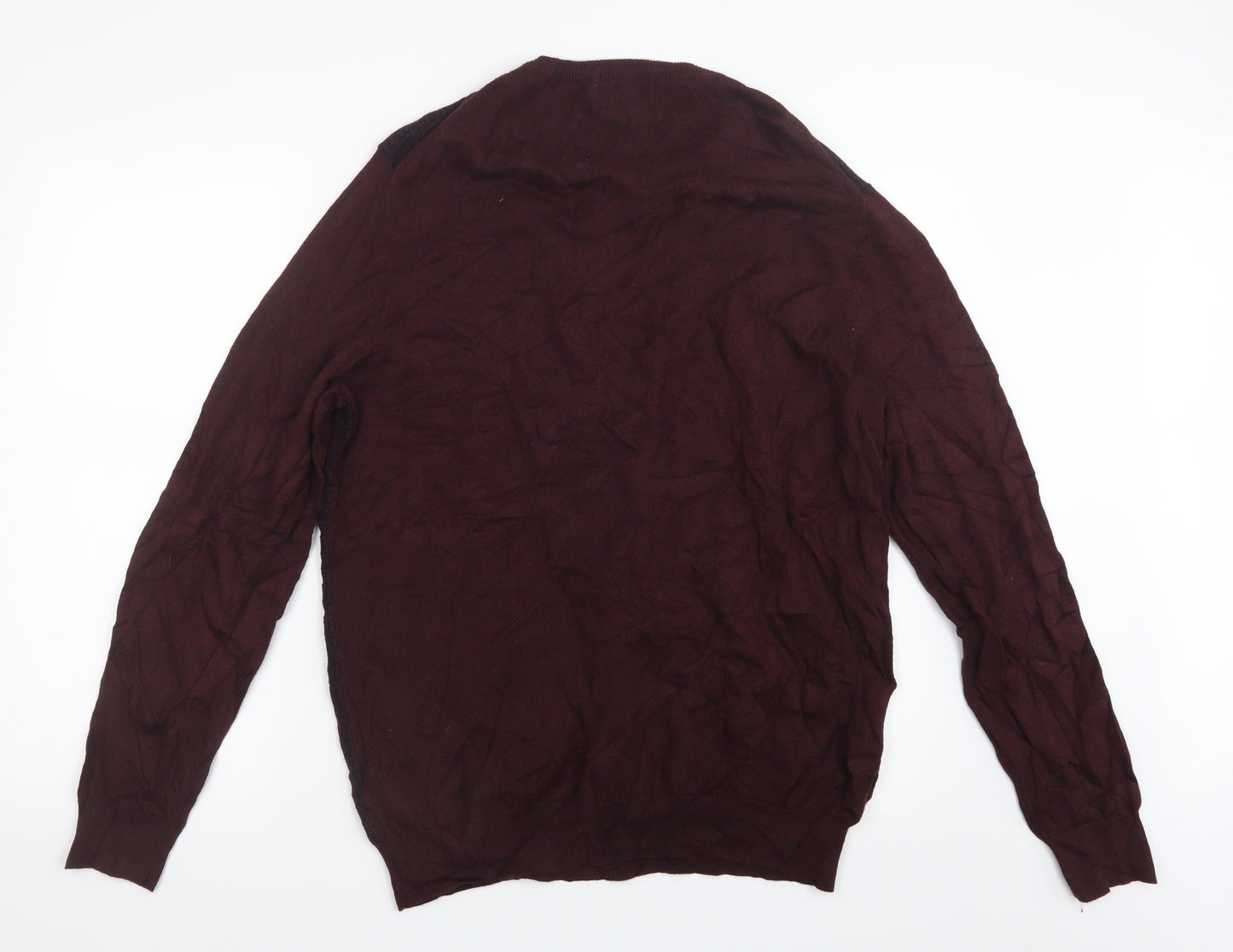 Jeff Banks Mens Red  Knit Pullover Jumper Size M