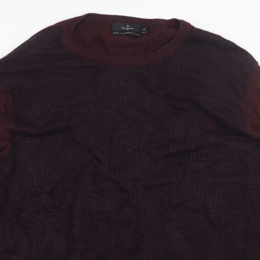 Jeff Banks Mens Red  Knit Pullover Jumper Size M