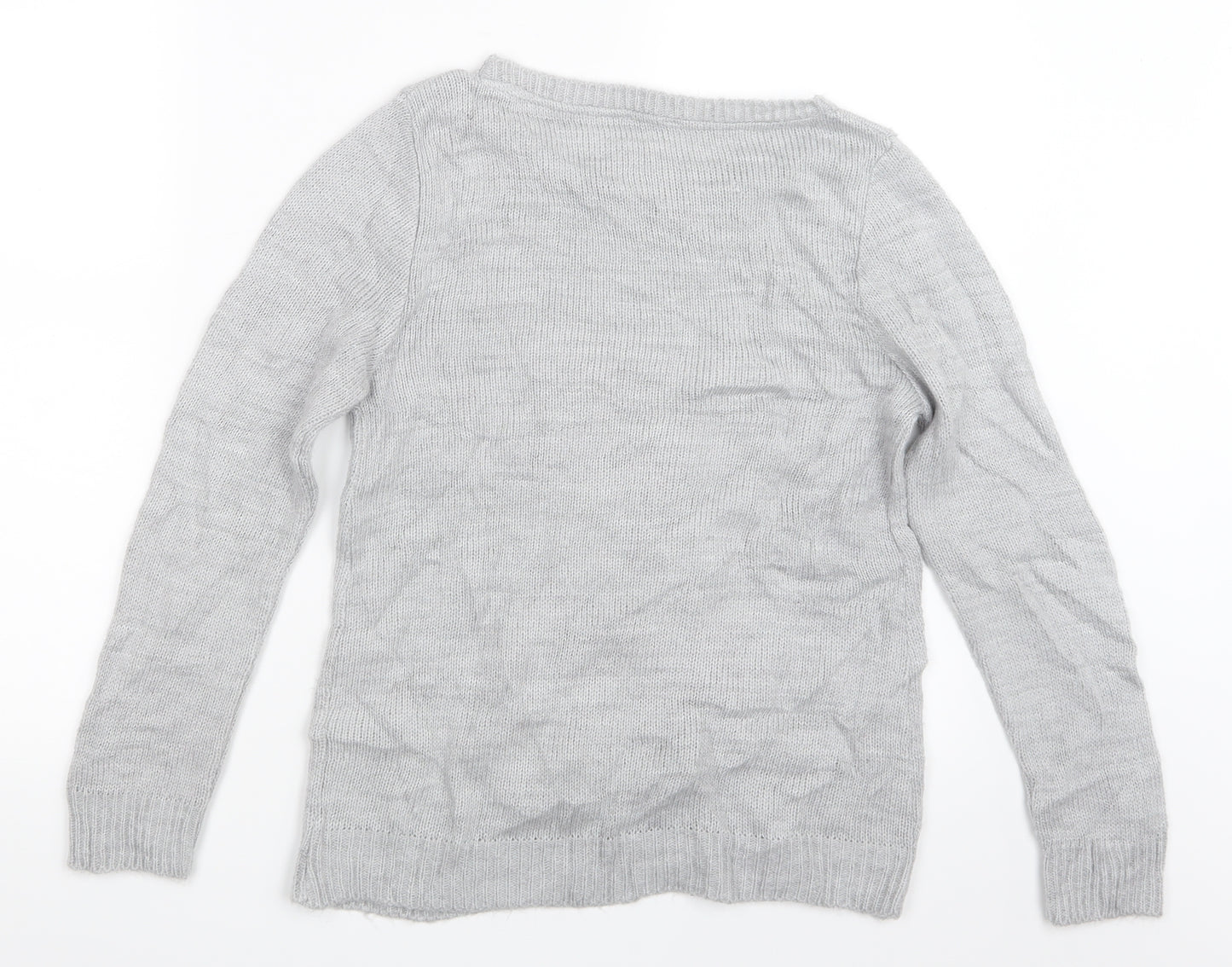 M&Co Womens Grey  Knit Pullover Jumper Size 12