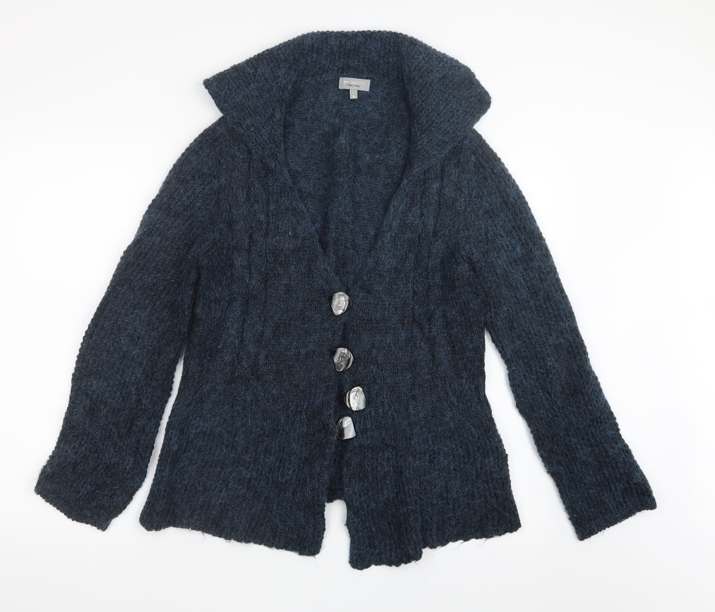 Per Una Womens Blue  Knit Cardigan Jumper Size M