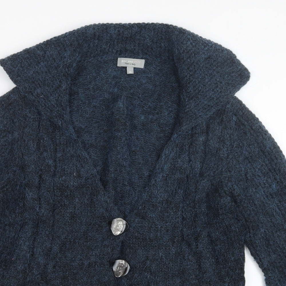 Per Una Womens Blue  Knit Cardigan Jumper Size M