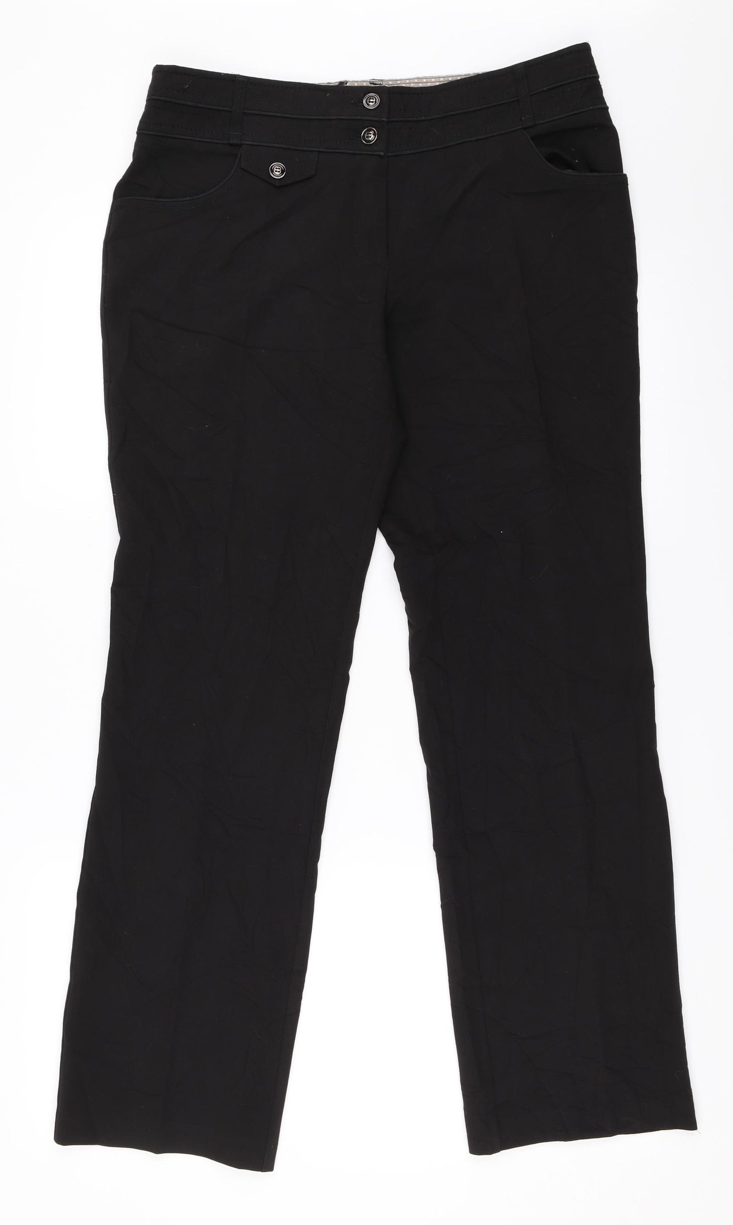 NEXT Womens Black   Trousers  Size 12 L30 in
