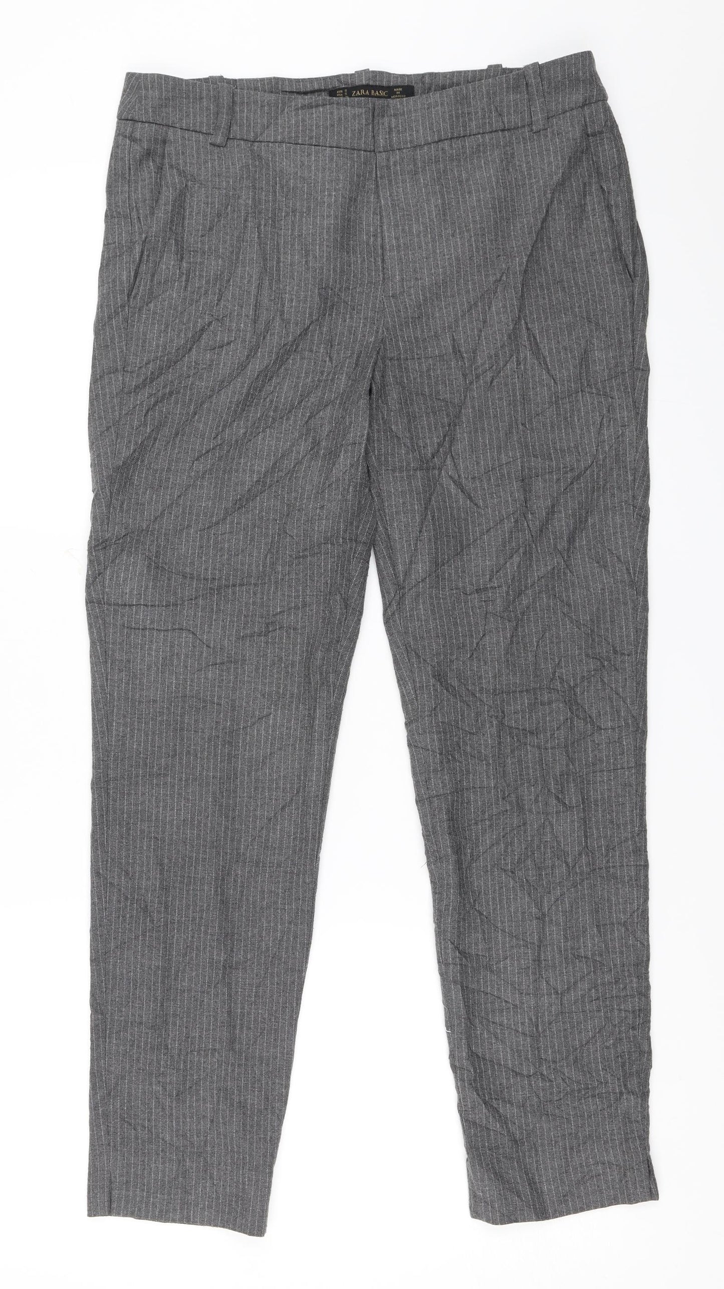 Zara Womens Grey   Capri Trousers Size S L27 in