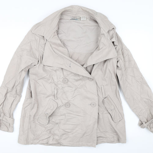 Preworn Womens Beige   Jacket Coat Size 12