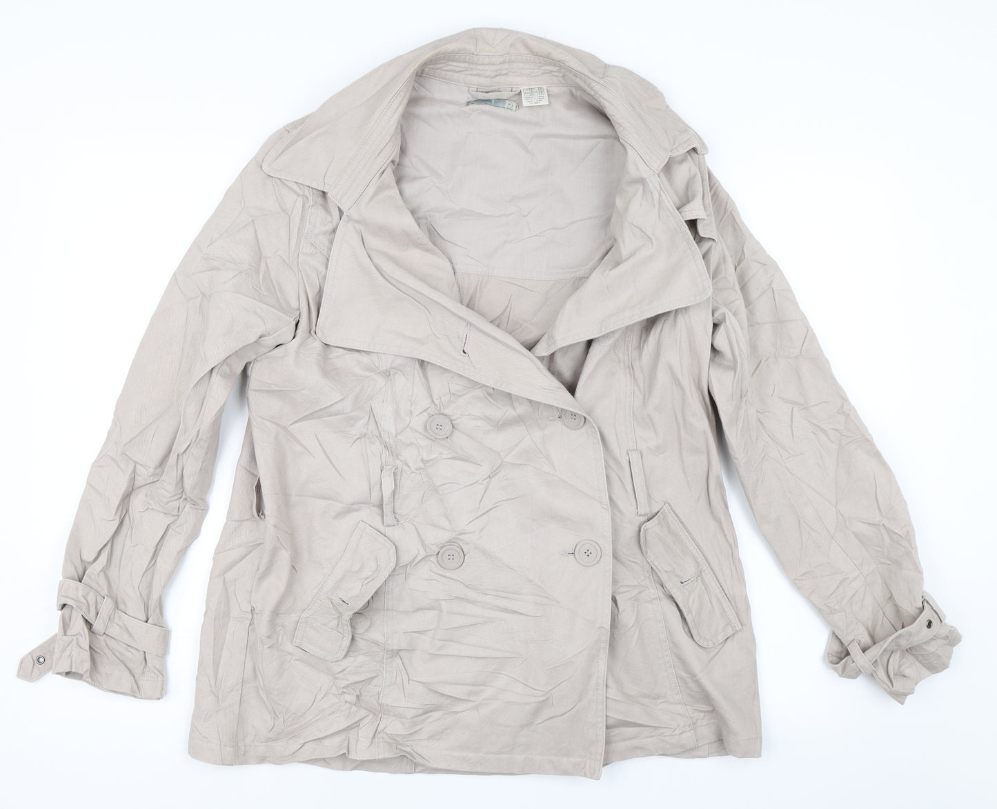 Preworn Womens Beige   Jacket Coat Size 12