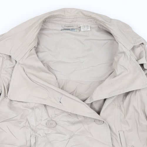 Preworn Womens Beige   Jacket Coat Size 12